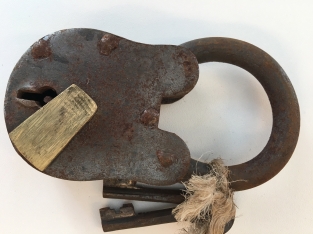 Old castle padlock 